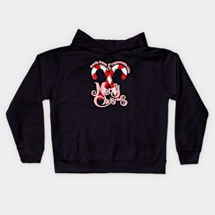 Sweet Holiday Vibes: Candy Canes and Peppermint Licks Kids Hoodie